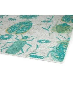 Kaleen Critter Comforts Turquoise HCC03-78 8 ft. X 10 ft.  Rectangle Rug