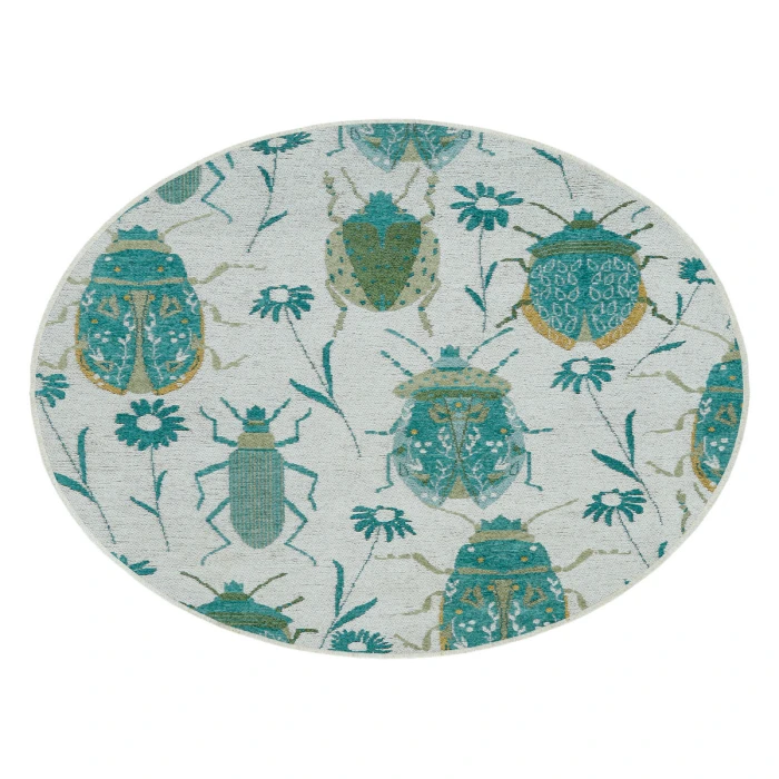 Kaleen Critter Comforts Turquoise HCC03-78-810 8 ft. X 10 ft. Rectangle Rug