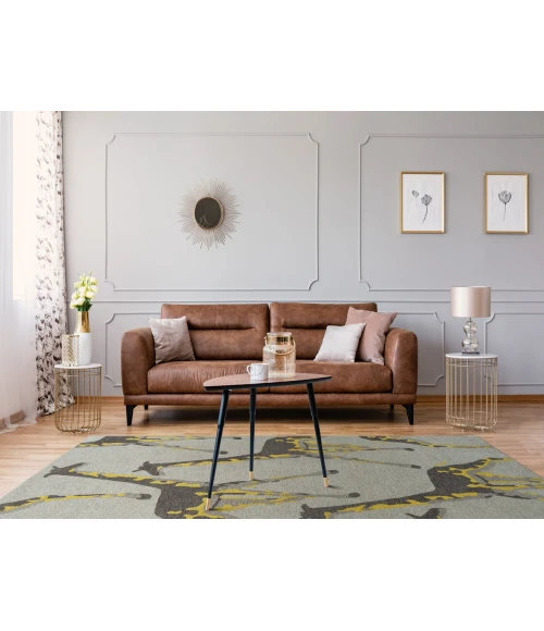 Kaleen Forever Fauna Charcoal HFA01-38-810 8 ft. X 10 ft. Rectangle Rug