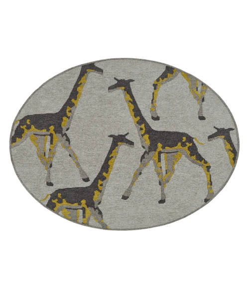 Kaleen Forever Fauna Charcoal HFA01-38-810 8 ft. X 10 ft. Rectangle Rug