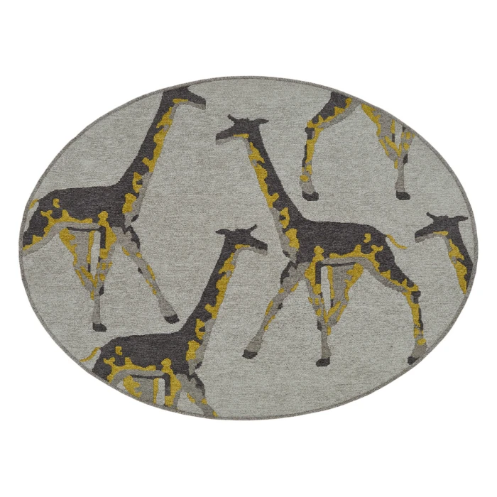 Kaleen Forever Fauna Charcoal HFA01-38-810 8 ft. X 10 ft. Rectangle Rug