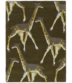 Kaleen Forever Fauna Green HFA01-50 8 ft. X 10 ft.  Rectangle Rug