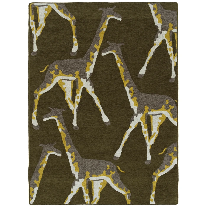 Kaleen Forever Fauna Green HFA01-50-55 RD 5 ft. X 5 ft. Round Rug