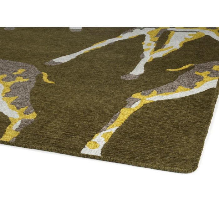 Kaleen Forever Fauna Green HFA01-50-55 RD 5 ft. X 5 ft. Round Rug
