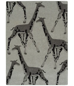 Kaleen Forever Fauna Grey HFA01-75 8 ft. X 10 ft.  Rectangle Rug