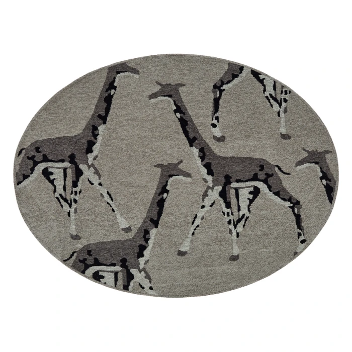 Kaleen Forever Fauna Grey HFA01-75-58 5 ft. X 8 ft. Rectangle Rug