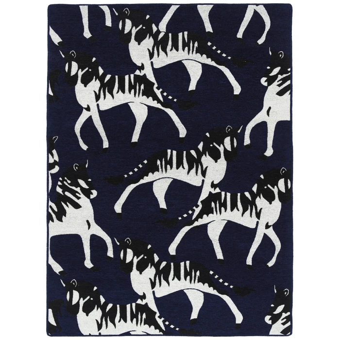 Kaleen Forever Fauna Navy HFA02-22-55 RD 5 ft. X 5 ft. Round Rug