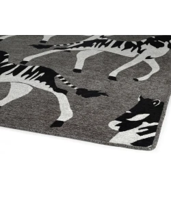 Kaleen Forever Fauna Charcoal HFA02-38 5 ft. X 8 ft.  Rectangle Rug