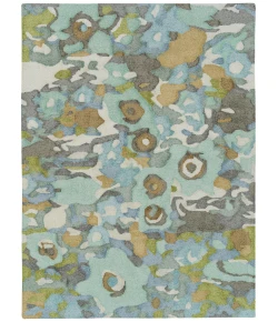Kaleen Flora Fantasies Seafoam HFL01-104 5 ft. 9 in. X 5 ft. 9 in.  Round Rug