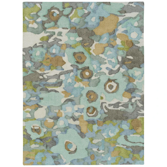 Kaleen Flora Fantasies Seafoam HFL01-104-7979 RD 7 ft. 9 in. X 7 ft. 9 in. Round Rug
