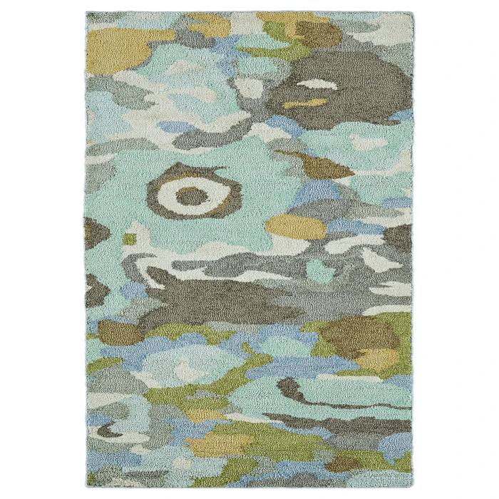 Kaleen Flora Fantasies Seafoam HFL01-104-7979 RD 7 ft. 9 in. X 7 ft. 9 in. Round Rug