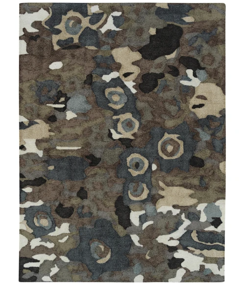 Kaleen Flora Fantasies Grey HFL01-75-5959 RD 5 ft. 9 in. X 5 ft. 9 in. Round Rug