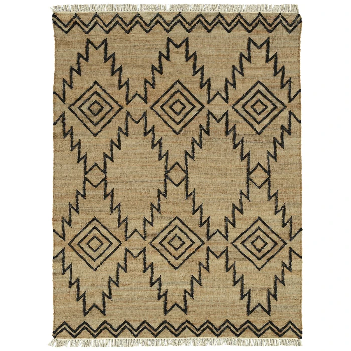 Kaleen Natural Jute Black HJT05-02-912 9 ft. X 12 ft. Rectangle Rug
