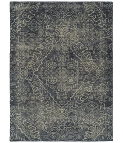 Kaleen Knotted Earth Navy HKE02-22 5 ft. 6 in. X 8 ft. 6 in.  Rectangle Rug