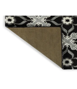 Kaleen Peranakan Tile Black HPT01-2 5 ft. 9 in. X 5 ft. 9 in.  Round Rug