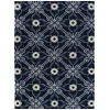 Kaleen Peranakan Tile Denim  HPT01-10 5 ft. 9 in. X 5 ft. 9 in.  Round Rug