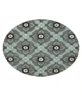 Kaleen Peranakan Tile Spa HPT01-56-5959 RD 5 ft. 9 in. X 5 ft. 9 in. Round Rug