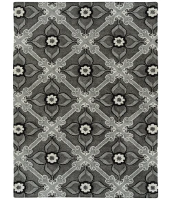 Kaleen Peranakan Tile Grey HPT01-75 5 ft. 9 in. X 5 ft. 9 in.  Round Rug