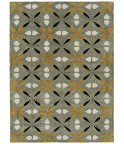 Kaleen Peranakan Tile Sage  HPT02-59 5 ft. 9 in. X 5 ft. 9 in.  Round Rug