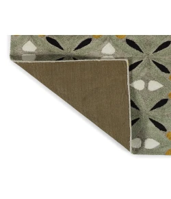 Kaleen Peranakan Tile Sage  HPT02-59 5 ft. 9 in. X 5 ft. 9 in.  Round Rug