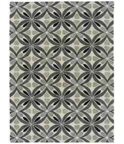 Kaleen Peranakan Tile Grey HPT02-75 5 ft. 9 in. X 5 ft. 9 in.  Round Rug