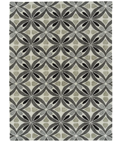 Kaleen Peranakan Tile Grey HPT02-75-58 5 ft. X 8 ft. Rectangle Rug