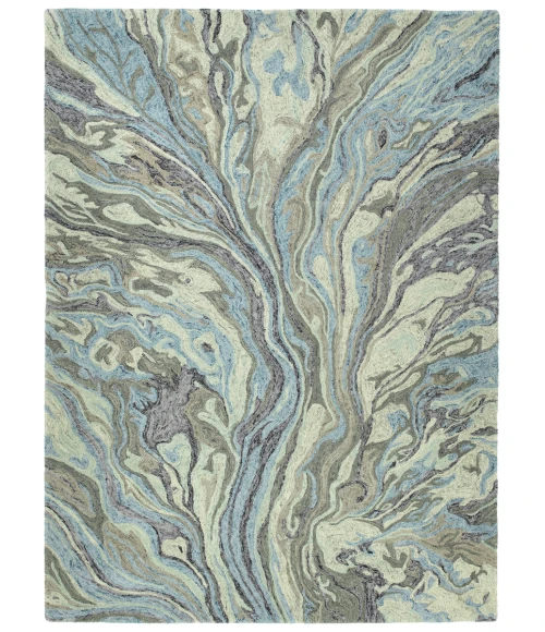 Kaleen Marble Blue MBL04-17-268 2 ft. 6 in. X 8 ft. Runner Rug