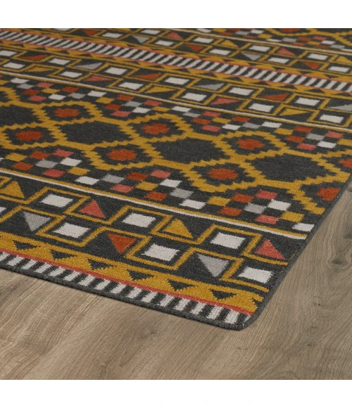 Kaleen Nomad Charcoal NOM08-38-88 Sq 8 ft. X 8 ft. Square Rug