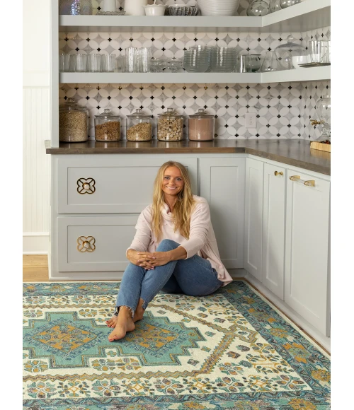 Kaleen Charlotte Beige TDC03-03-1818 18 in. X 18 in. Square Rug