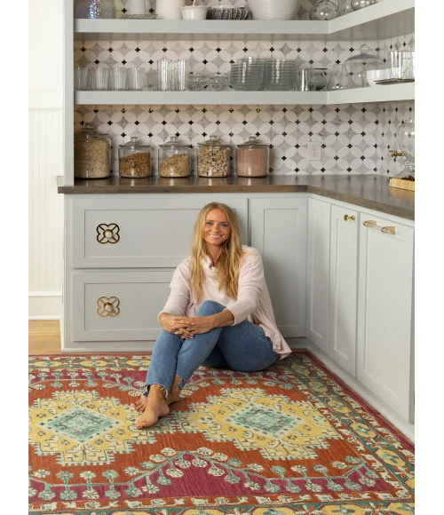 Kaleen Charlotte Orange TDC06-89-46 4 ft. X 6 ft. Rectangle Rug