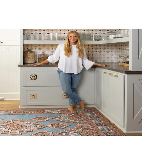 Kaleen Warwick Terracotta TDW01-106-1818 18 in. X 18 in. Square Rug