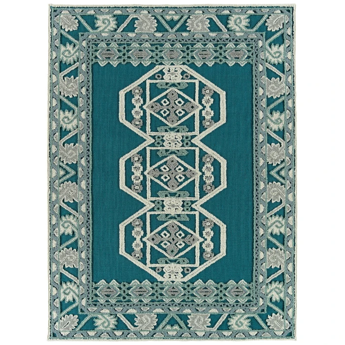 Kaleen Warwick Teal TDW03-91-810 8 ft. X 10 ft. Rectangle Rug