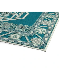Kaleen Warwick Teal TDW03-91 18 in. X 18 in.  Square Rug