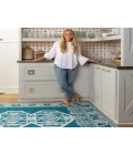 Kaleen Warwick Teal TDW03-91-573 5 ft. X 7 ft. 3 in. Rectangle Rug