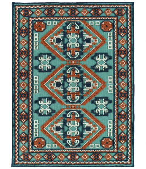 Kaleen Warwick Teal TDW05-91-573 5 ft. X 7 ft. 3 in. Rectangle Rug