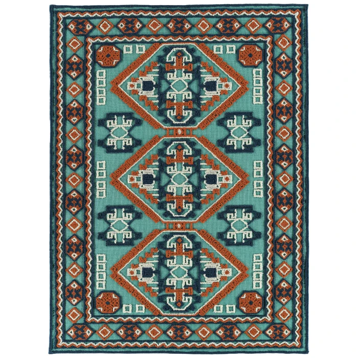 Kaleen Warwick Teal TDW05-91-268 2 ft. 6 in. X 8 ft. Runner Rug