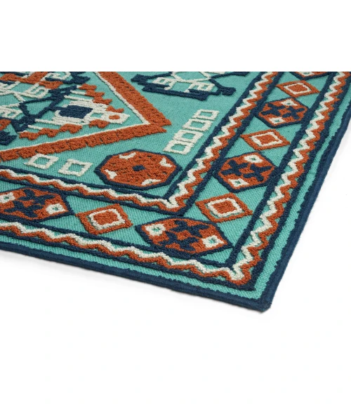 Kaleen Warwick Teal TDW05-91-573 5 ft. X 7 ft. 3 in. Rectangle Rug