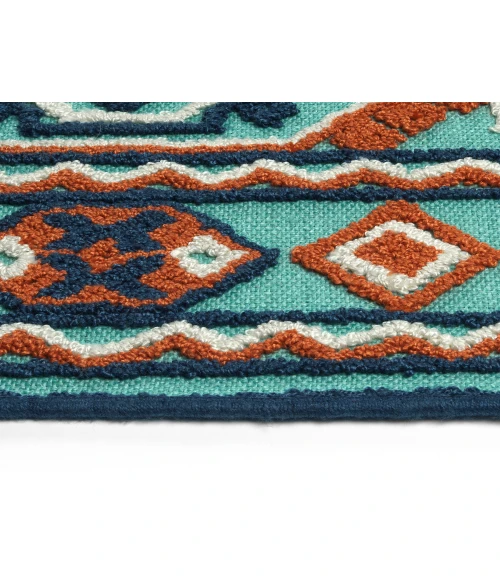 Kaleen Warwick Teal TDW05-91-573 5 ft. X 7 ft. 3 in. Rectangle Rug