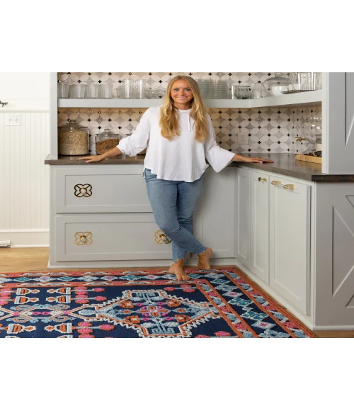 Kaleen Warwick Navy TDW06-22-573 5 ft. X 7 ft. 3 in. Rectangle Rug