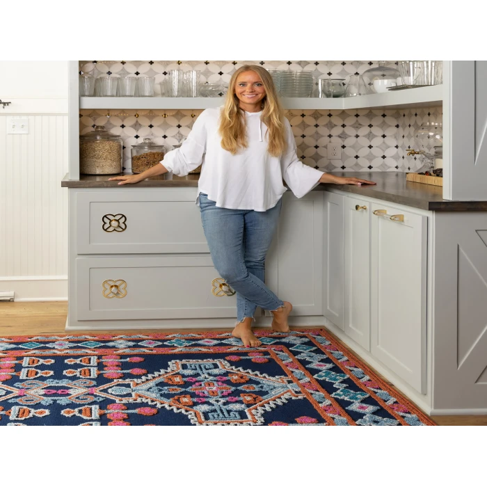 Kaleen Warwick Navy TDW06-22-810 8 ft. X 10 ft. Rectangle Rug