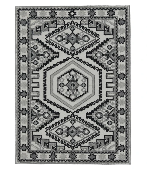 Kaleen Warwick Black TDW08-02-1818 18 in. X 18 in. Square Rug