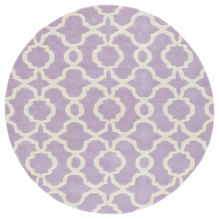 Kaleen Tara Rounds Lilac REV03-90-59 RD 5 ft. 9 in. X 5 ft. 9 in. Round Rug