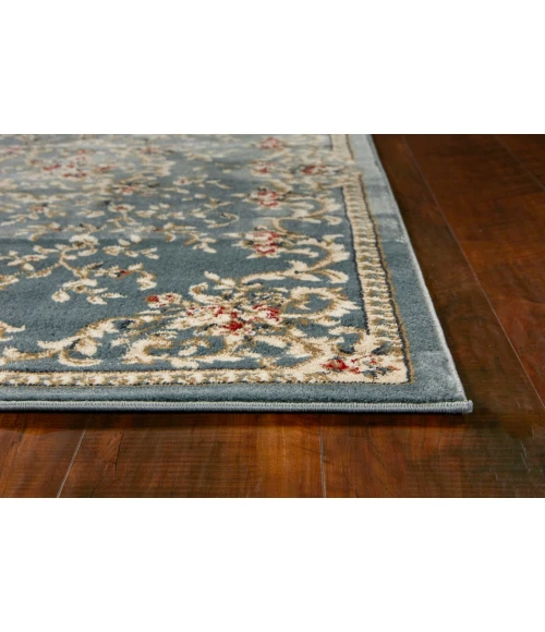 Kas Avalon 5602 Slate Blue Aubusson Area Rug 5'3" x 7'7"