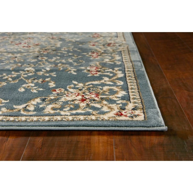 Kas Avalon 5602 Slate Blue Aubusson Machine-Woven Area Rug 2' x 7'7" Runner