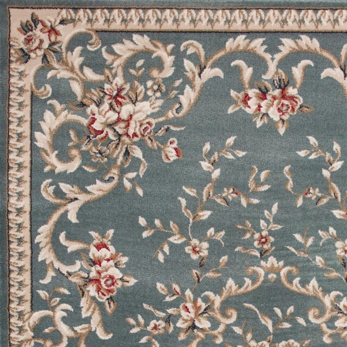 Kas Avalon 5602 Slate Blue Aubusson Area Rug 7'10" x 9'10"