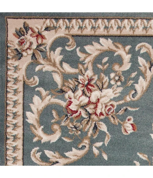 Kas Avalon 5602 Slate Blue Aubusson Area Rug 5'3" x 7'7"