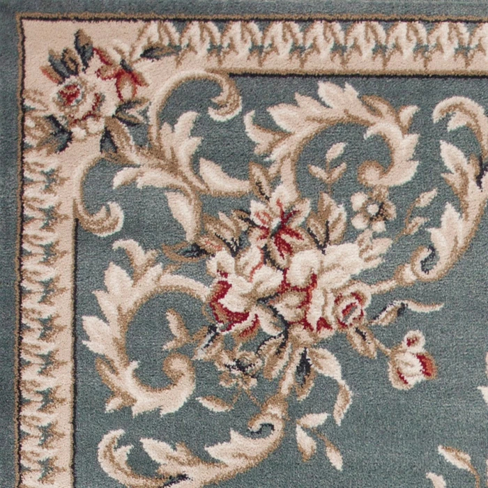 Kas Avalon 5602 Slate Blue Aubusson Area Rug 7'10" x 9'10"