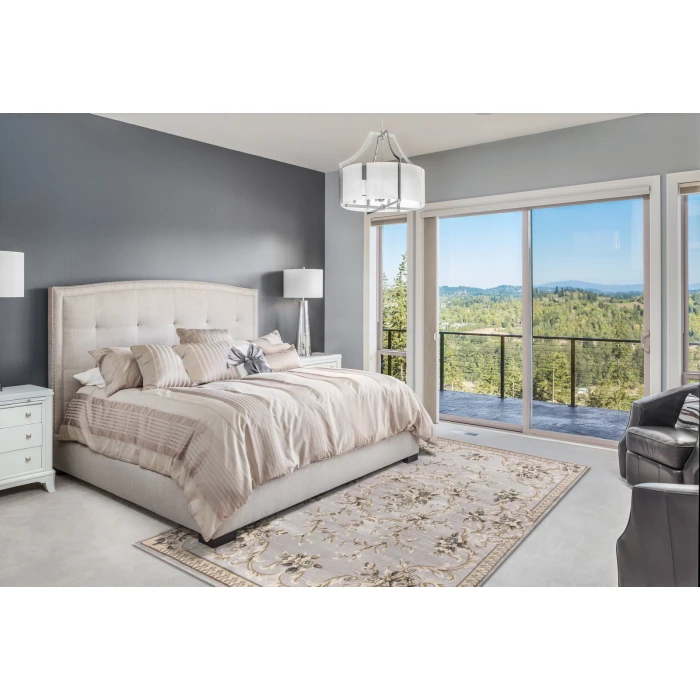 Kas Avalon 5604 Light Grey Aubusson Area Rug 7'10" x 9'10"