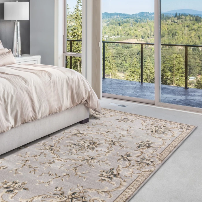 Kas Avalon 5604 Light Grey Aubusson Area Rug 7'10" x 9'10"