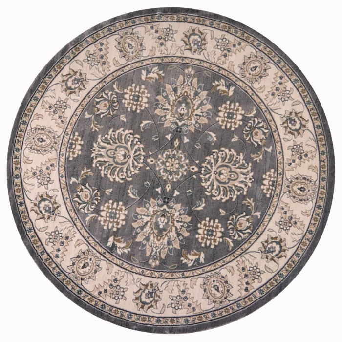 Kas Avalon 5608 Grey/Ivory Kashan Area Rug 5'3" x 7'7"